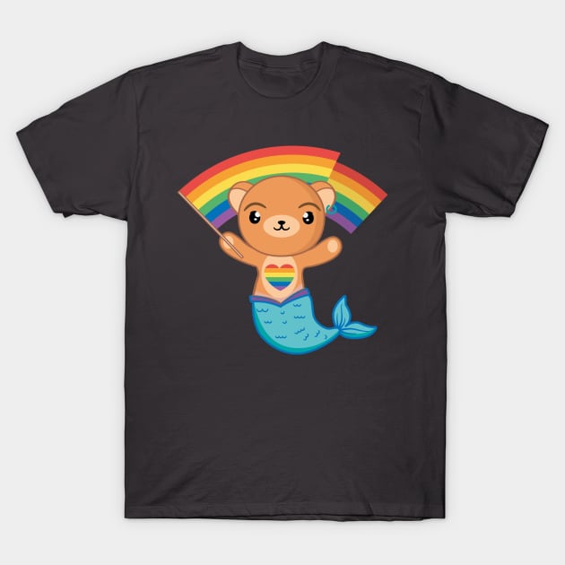 Merbear Pride T-Shirt by Manuarts